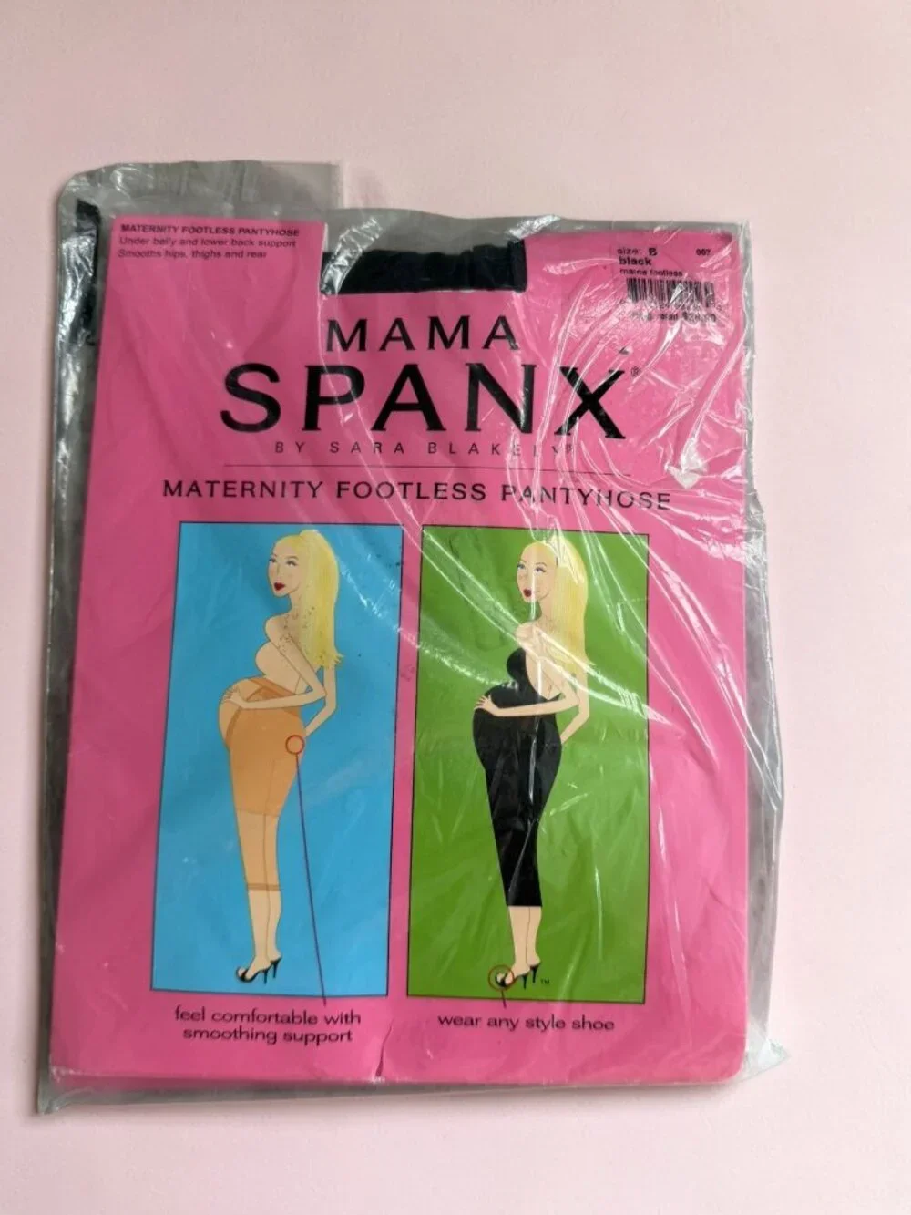 SPANX Mama Black Footless Maternity Tights Size B NEW NWT